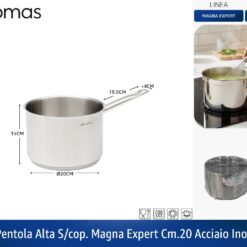 PENTOLA ALTA S/COP. MAGNA EXPERT CM.20 ACCIAIO INOX