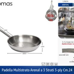 PADELLA MULTISTRATO ARENAL A 3 STRATI 3-PLY CM.24