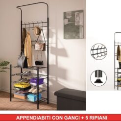 APPENDIABITI GANCI + 5 RIPIANI