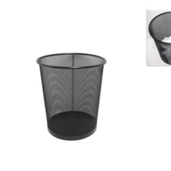 CESTINO GETTACARTA METALLO NERO CM.24X26h