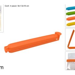 MOLLE CHIUDIPACCO CM.11 SET 4 PZ. COLORATE