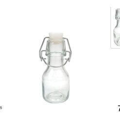 BOTTIGLIA VETRO ML.70 CON TAPPO ERMETICO