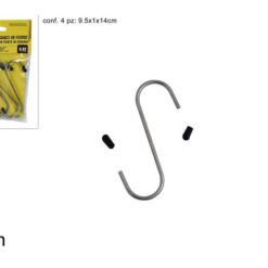 GANCIO A ESSE FERRO CM.7 SET 4 PZ.