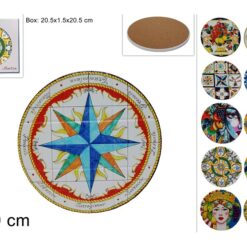 SOTTOPENTOLA TONDO BASE SUGHERO CM.20 ASS.