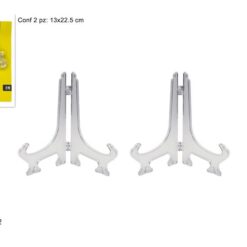 SUPPORTI TRASPARENTI PER PIATTI CM.12 SET 2 PZ.