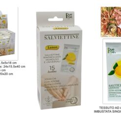 SALVIETTINE RINFRESCANTI AL LIMONE SET 15 PZ.