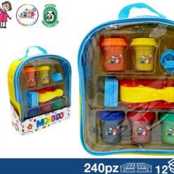 PLASTILINA IN ZAINO CM.25X23 ASS. 5 PZ. + 10 FORMINE