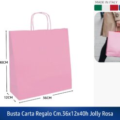 BUSTA CARTA REGALO CM.36X12X40h JOLLY ROSA