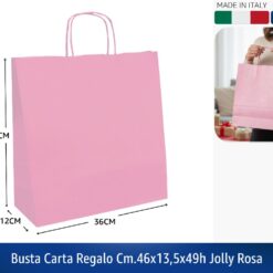 BUSTA CARTA REGALO CM.46X13,5X49h JOLLY ROSA