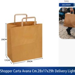 BUSTA SHOPPER CARTA AVANA CM.28X17X29h DELIVERY LIGHT GR.80