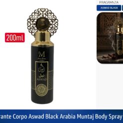 DEODORANTE CORPO ASWAD BLACK ARABIA MUNTAJ BODY SPRAY ML.200
