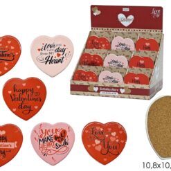 SOTTOBICCHIERE CUORE CM.10,8X10,8 6 ASS.