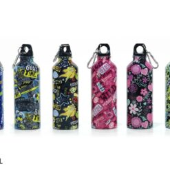 BORRACCIA ALLUMINIO ML.500 CON MOSCHETTONE COL. ASS.