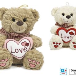 PELUCHE MORBIDOSI-ORSO CON CUORE CM.20h