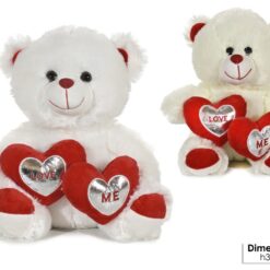 PELUCHE MORBIDOSI-ORSO CON CUORE CM.32h