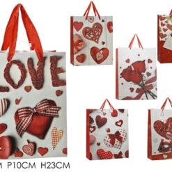 BUSTA SAN VALENTINO CM.18X10X23h PICCOLA 6 ASS.