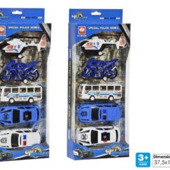 GIOCO SET 5 VEICOLI POLIZIA 2 ASS.