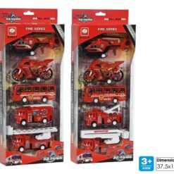 GIOCO SET 5 VEICOLI POMPIERI 2 ASS.
