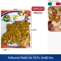 PALLONCINI MEDIO SET 10 PZ. AM80 ORO