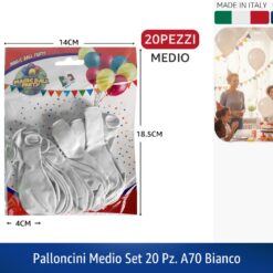 PALLONCINI MEDIO SET 20 PZ. A70 BIANCO