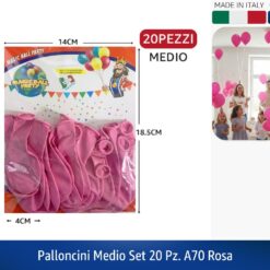 PALLONCINI MEDIO SET 20 PZ. A70 ROSA