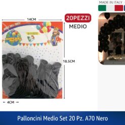 PALLONCINI MEDIO SET 20 PZ. A70 NERO
