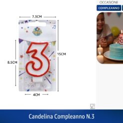 CANDELINA COMPLEANNO N.3
