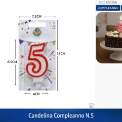 CANDELINA COMPLEANNO N.5