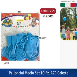 PALLONCINI SET 10 PZ. A70 CELESTE