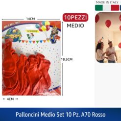 PALLONCINI SET 10 PZ. A70 ROSSO