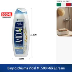 BAGNOSCHIUMA VIDAL ML.500 MILK&CREAM