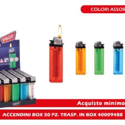 ACCENDINI BOX 50 PZ. TRASP. IN BOX 40009488