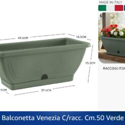 BALCONETTA VENEZIA C/RACC. CM.50 VERDE