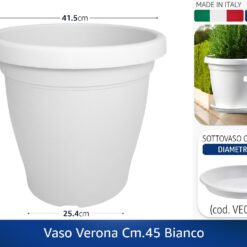 VASO VERONA CM.45 BIANCO