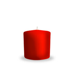 Sicignano | Candela Moccolo Colorata Ø6x7h Cilindrica a Colonna per Decorazione, Cera Colore Rosso, Durata 28 ore, Inodore, Made in Italy - Candele dell'Avvento