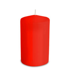Sicignano | Candela Moccolo Colorata Ø6x12h Cilindrica a Colonna per Decorazione, Cera Colore Rosso, Durata 50 ore, Inodore, Made in Italy - Candele dell'Avvento