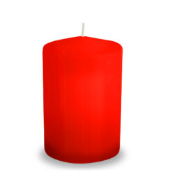 Sicignano | Candela Moccolo Colorata Ø7x15h Cilindrica a Colonna per Decorazione, Cera Colore Rosso, Durata 70 ore, Inodore, Made in Italy - Candele dell'Avvento