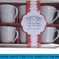 TAZZINE CAFFE' CONF. 6 PZ. S/PIATT.