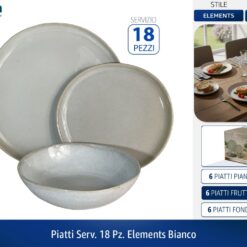 PIATTI SERV. 18 PZ. ELEMENTS BIANCO