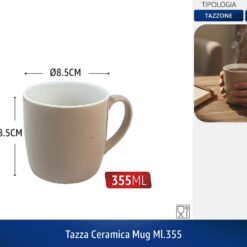 TAZZA CERAMICA MUG ML.355