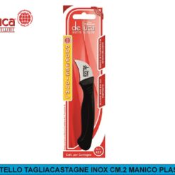 COLTELLO TAGLIACASTAGNE INOX CM.2 MANICO PLASTICA