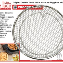 GRIGLIA A CESTELLO ROTONDA CM.20 INOX