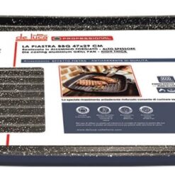 PIASTRA BBQ INDUZIONE CM.47X29 MANICO SOFT ALLUMINIO FORGIATO
