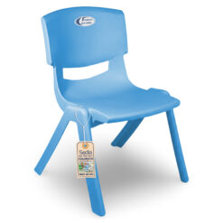 Sicignano | Sedia per Bambini in Plastica Azzurro Impilabile, 34x32x48h cm, Portata 60 kg, Impermeabile per Interni ed Esterni | Confezione Singola | Asilo Sale Attesa e Zone Gioco