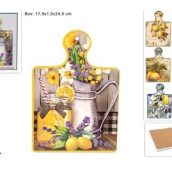 TAGLIERE BASE SUGHERO CM.17X24 DEC. LIMONI