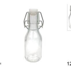 BOTTIGLIA VETRO ML. 120 CON TAPPO ERMETICO