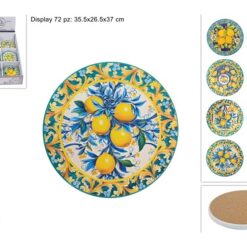 MATTONELLA BASE SUGHERO CM.11 DEC. LIMONI 8 ASS.