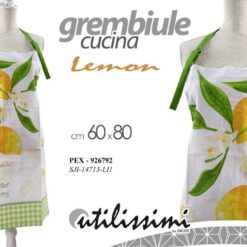 GREMBIULE CUCINA DEC. LIMONI CM.60X80