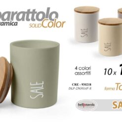 BARATTOLO CERAMICA SALE CM.10X13h COL. ASS.