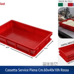 CASSETTA SERVICE PIENA CM.60X40X10h ROSSA